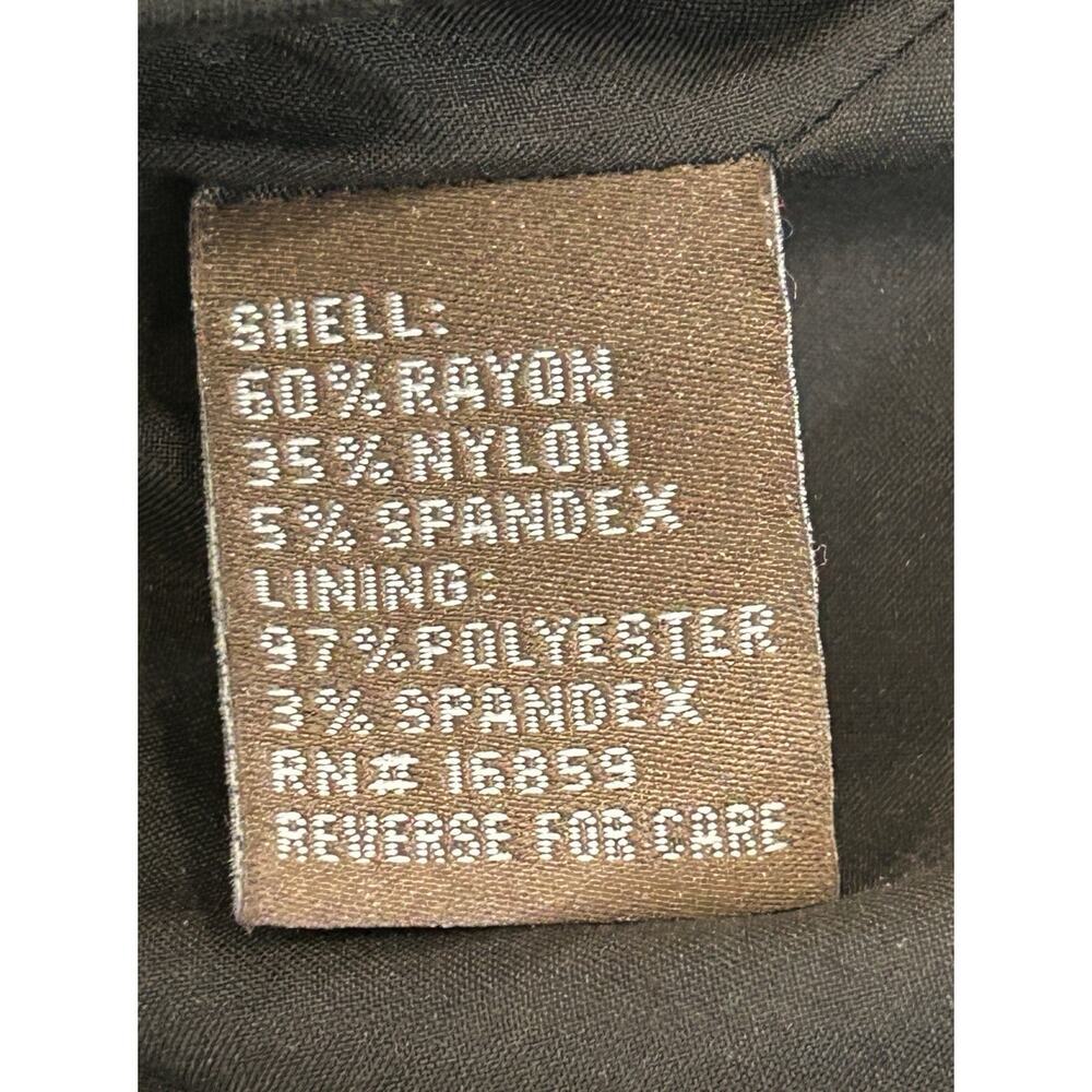 J. McLaughlin Pencil Skirt Womens Size 4 Black Embroidered Bainbridge Lined Boho - Picture 6 of 7